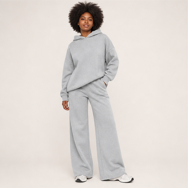 Women's Sweatsuits 2 Piece Set Casual Winter Long Sleeve Hoodie Loose Wide Leg Sweatpants Fall Tracksuit - image 3
